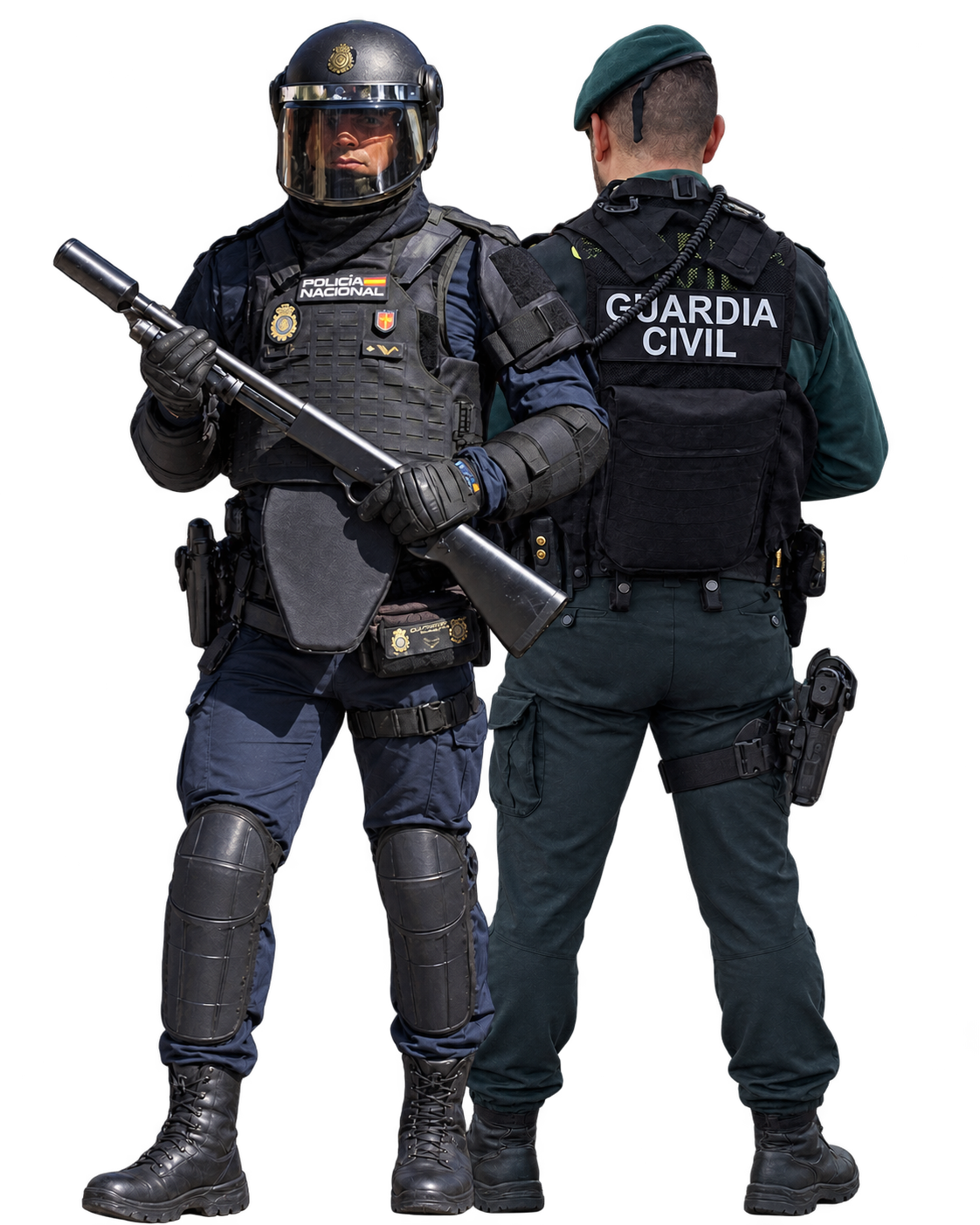 Agentes de Guardia Civil y Policía Nacional